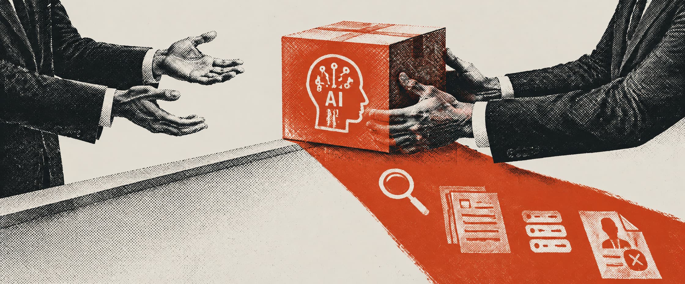 A sealed crate passed across a counter, casting no shadow on the seller’s side and a shadow far larger than itself on the buyer’s.