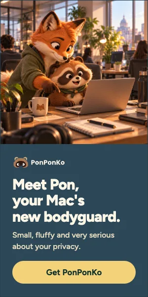 PonPonKo — Locks your Mac when somebody touches it, photographs them, and sends the photo to your iPhone through your own iCloud.